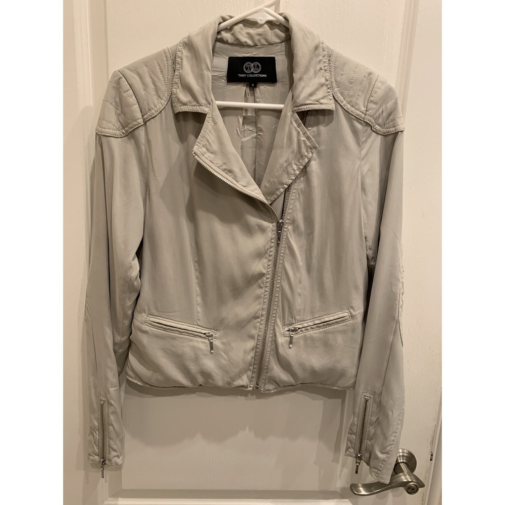 Tart Collections Biker Style‎ Light Soft Wear Asymmetrical Style Jacket Sz S